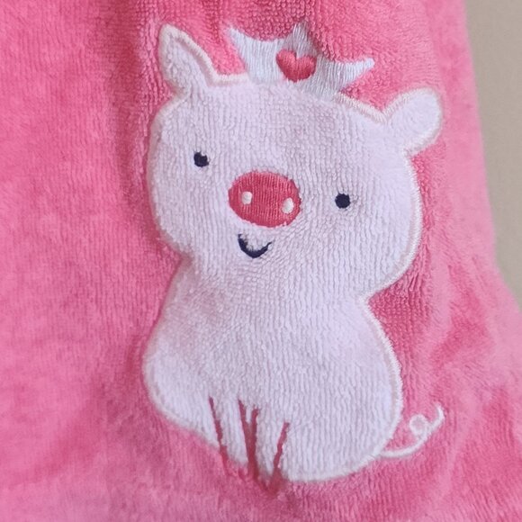 Carter's Just One You Pink Hooded Piggy Robe Size 0-9 Months NWOT - Picture 4 of 7